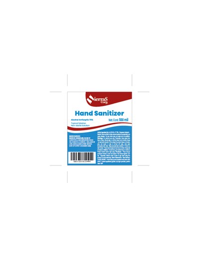 Sierra Corp 500 mL.jpg 500 mL Label - Sierra Corp 500 mL